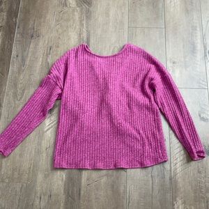 Fuchsia open back sweater
